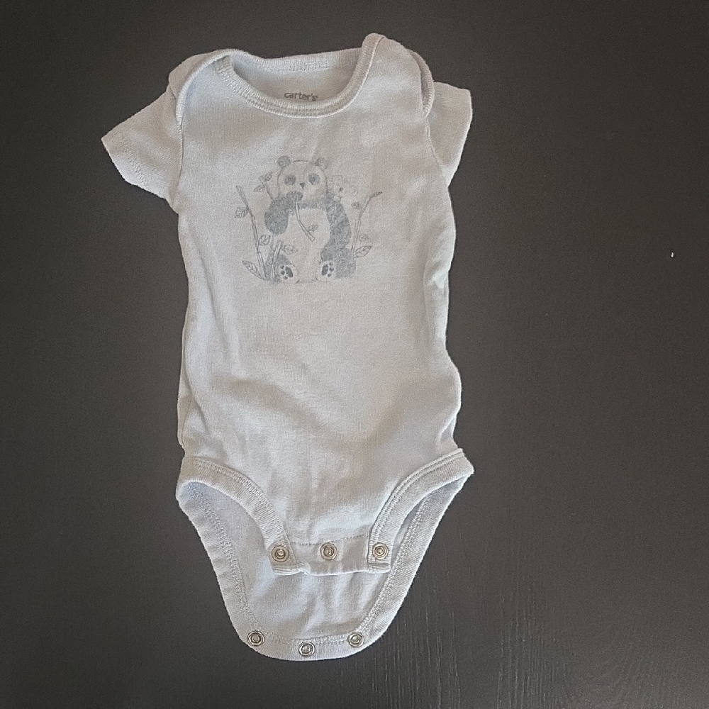 Carter's Light Blue  Panda Print Bodysuit